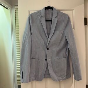 $150 Report Collection Size M Stripe Blazer Jacket Coat EUC